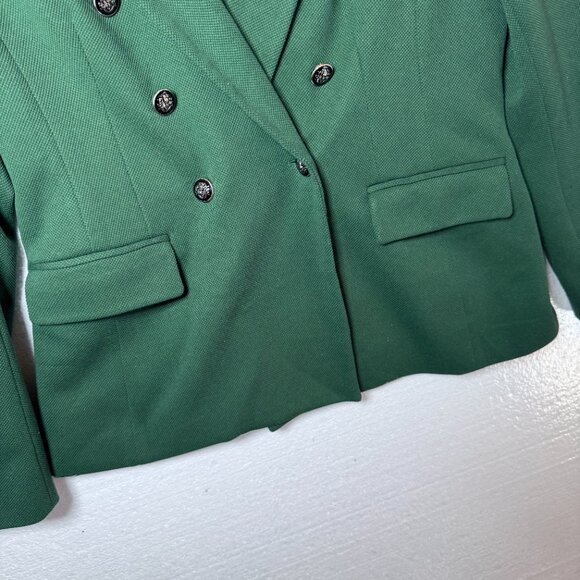 Jules & Leopold Womens Large Green Double Breasted Blazer Holiday Career Jacket - Picture 7 of 13